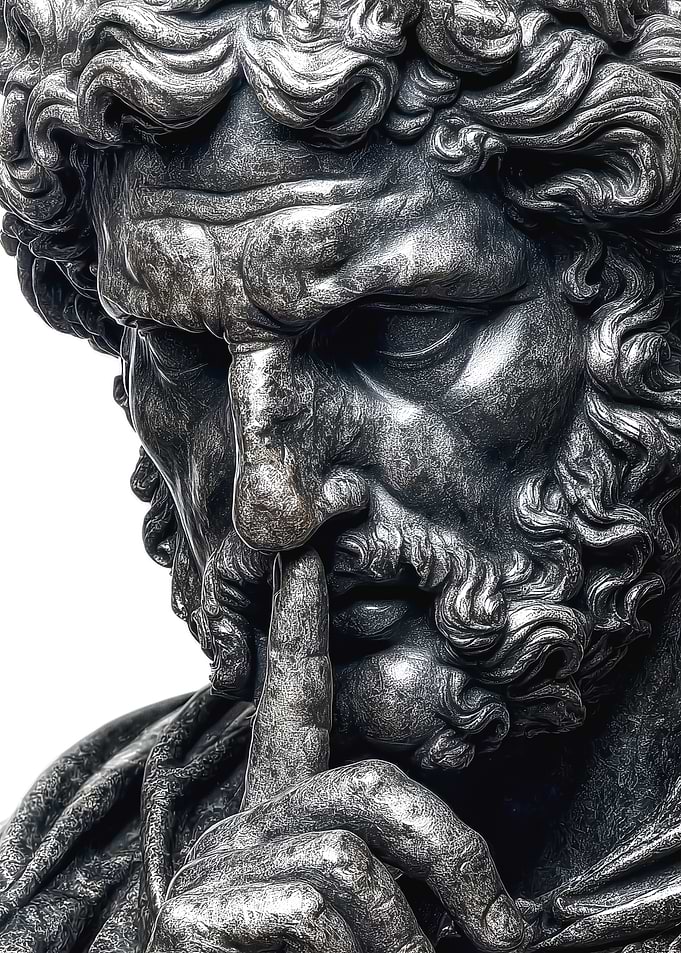 Greek Hush Statue