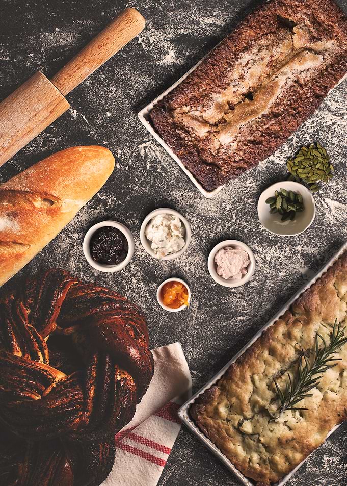Artisan Breads and Spreads Still Life