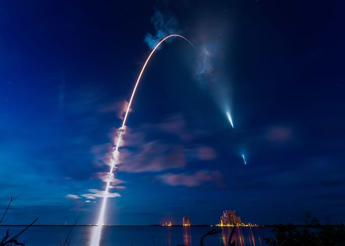 Rocket Launch at Night