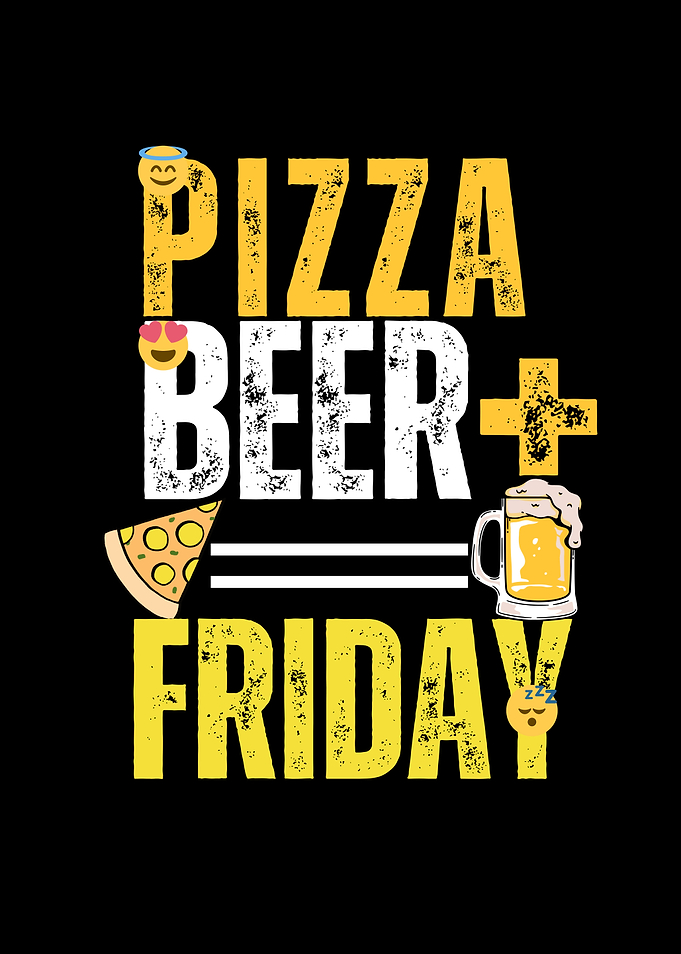 Pizza Beer Friday Graphic