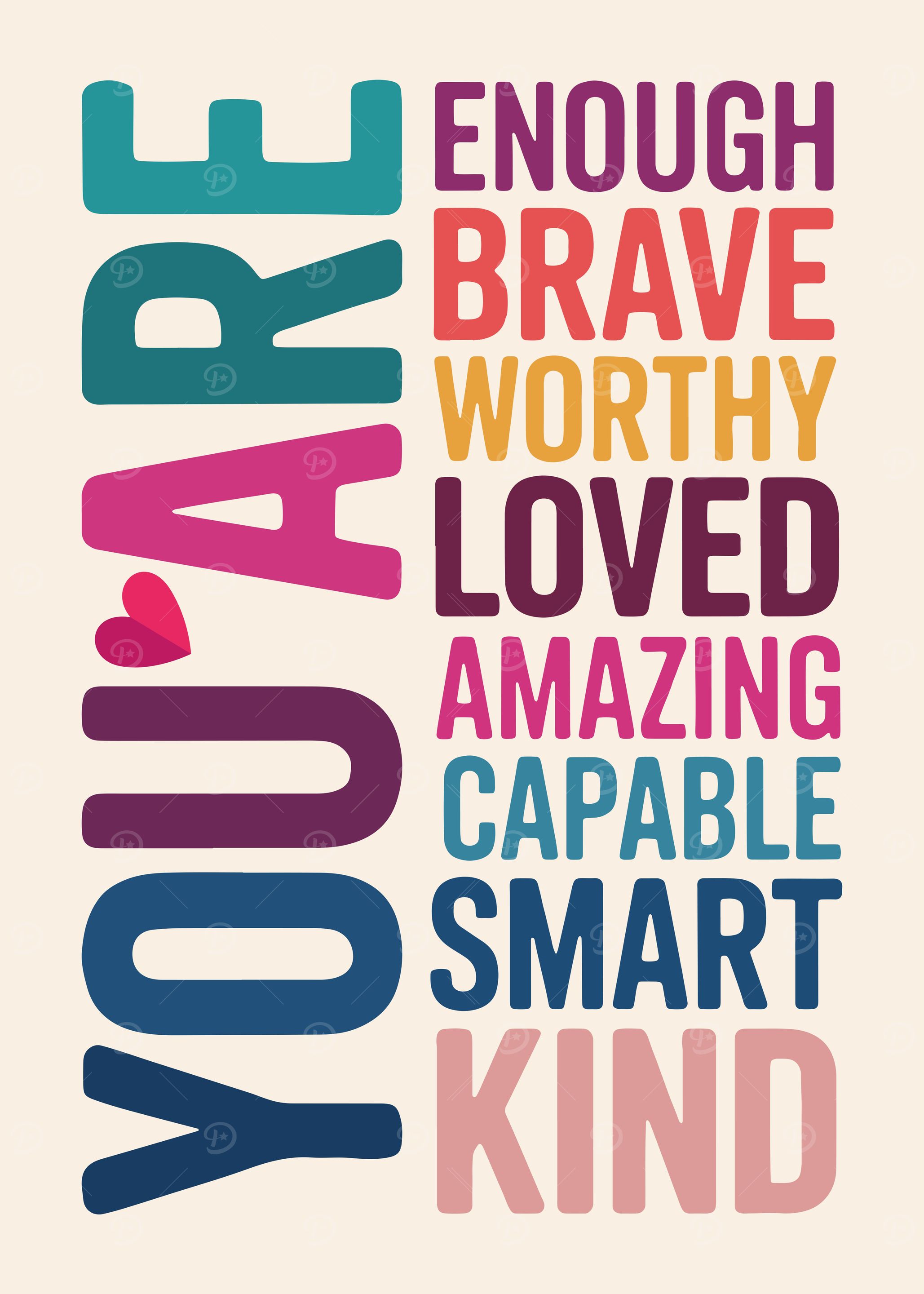 You Are Enough Positive Affirmations