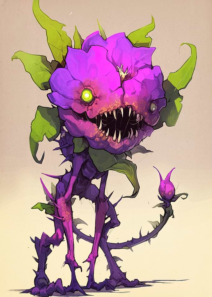 Monster Plant Creature Digital Art