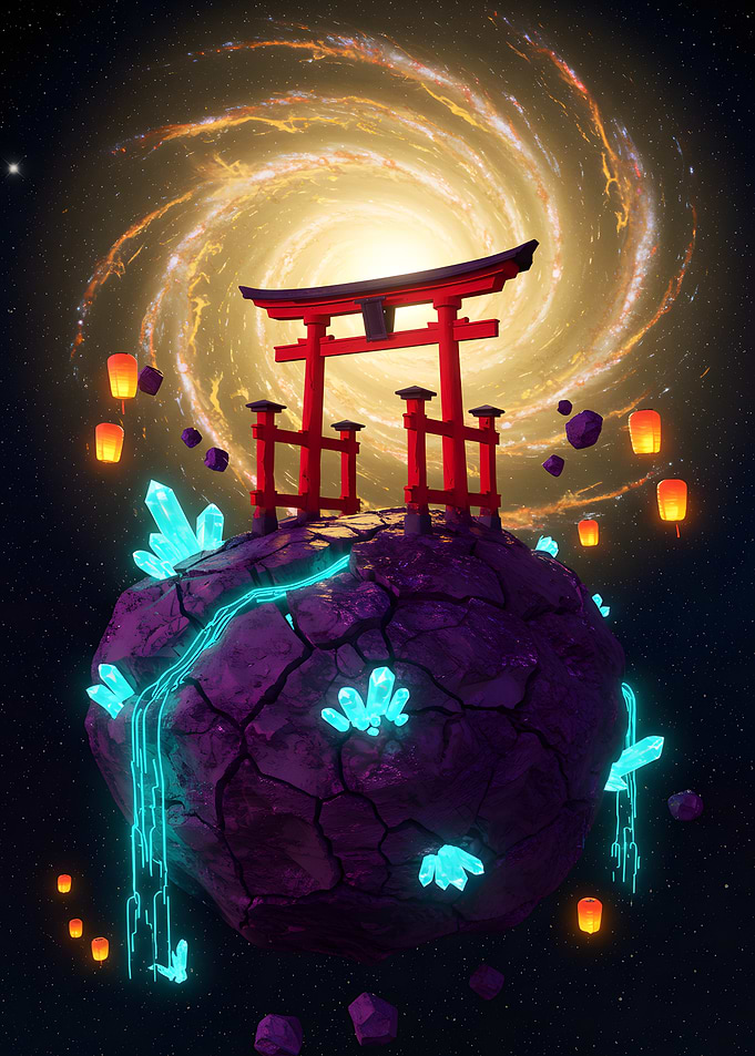 Torii Gate on Crystal Planet