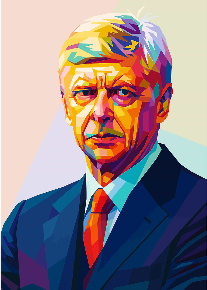Arsene Wenger Pop Art Portrait