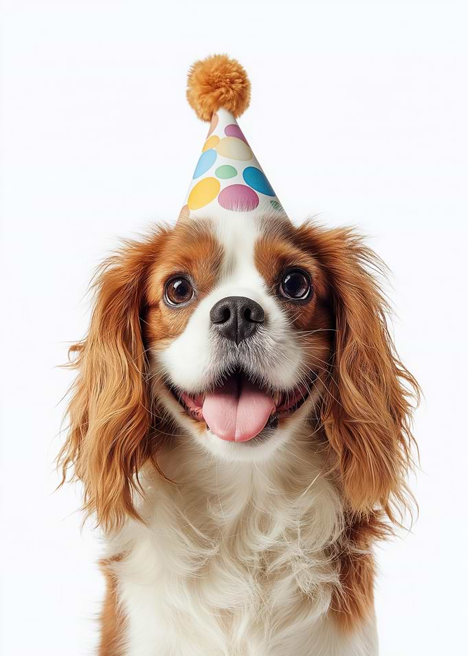 Cavie Dog with Party Hat