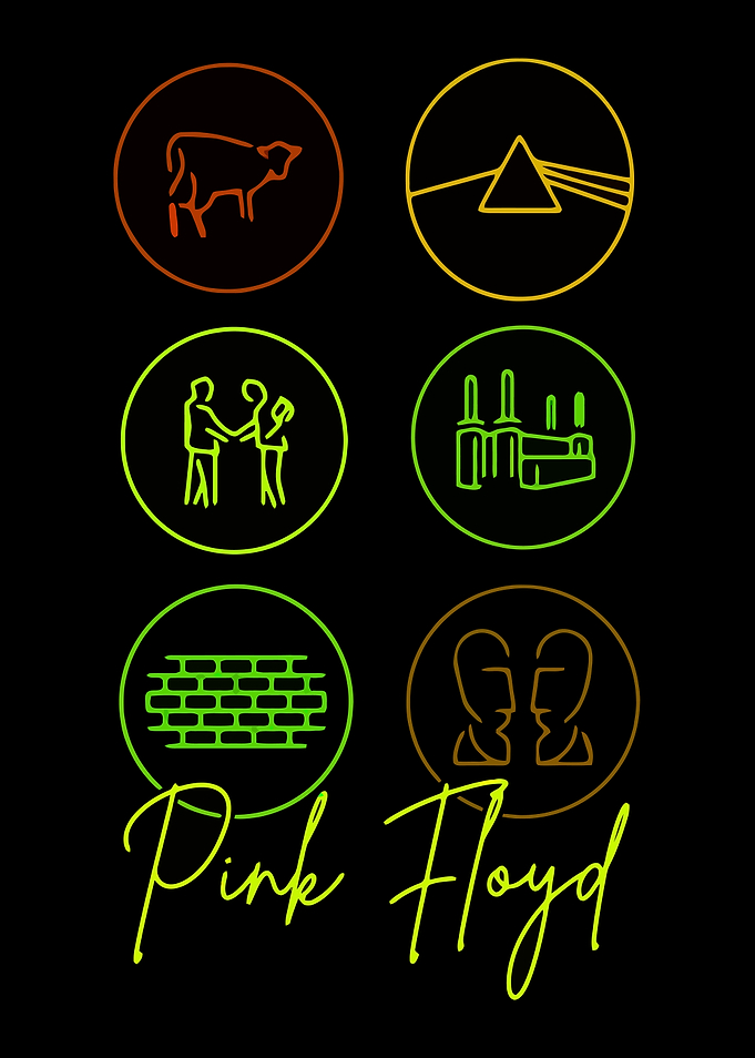 Pink Floyd Album Icons