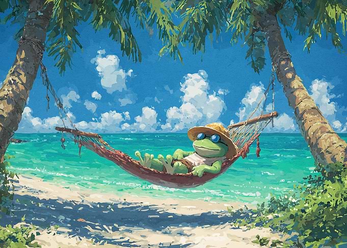 Frog Hammock Tropical Beach