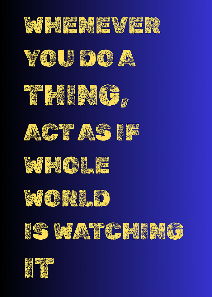 Motivational Quote on Blue Gradient Background