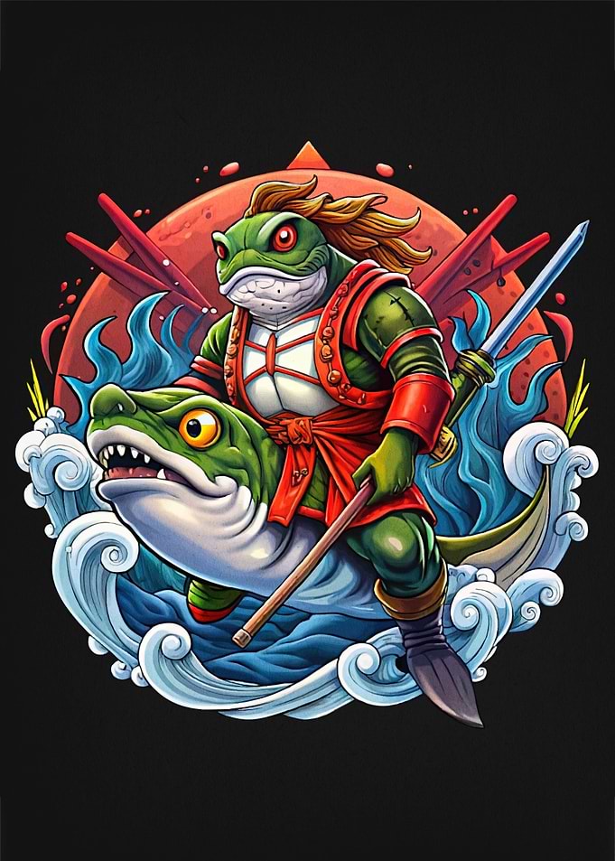 Frog Samurai Fish