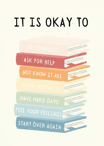Stack of Books with Affirmations