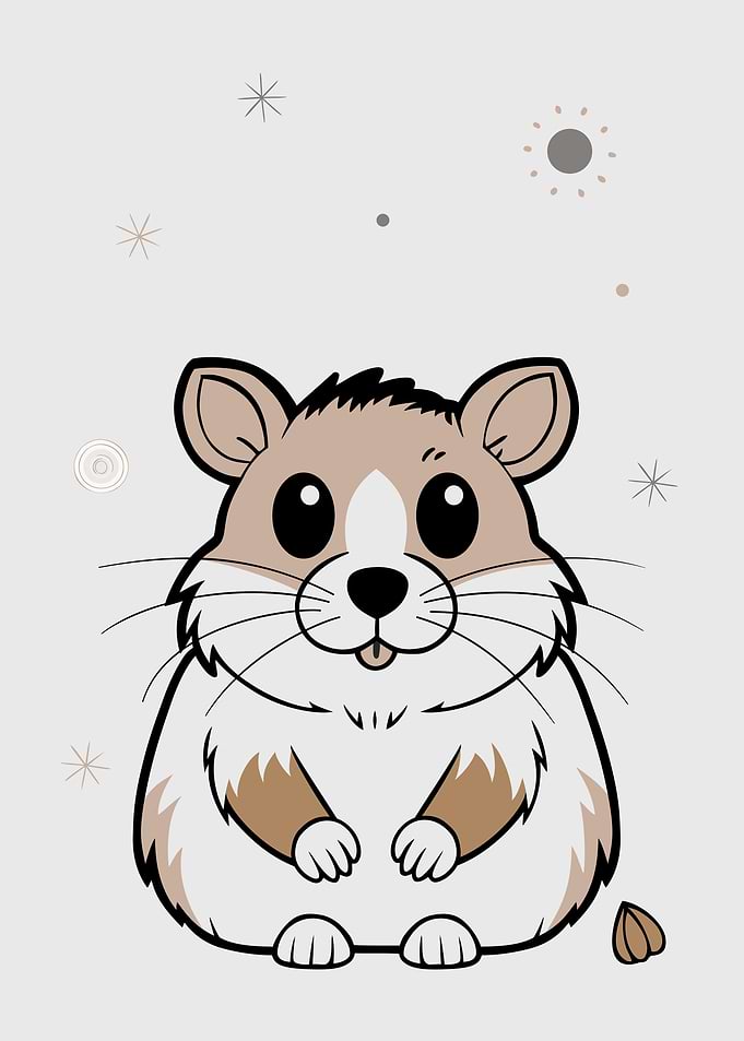 Plush Hamster with Nut.
