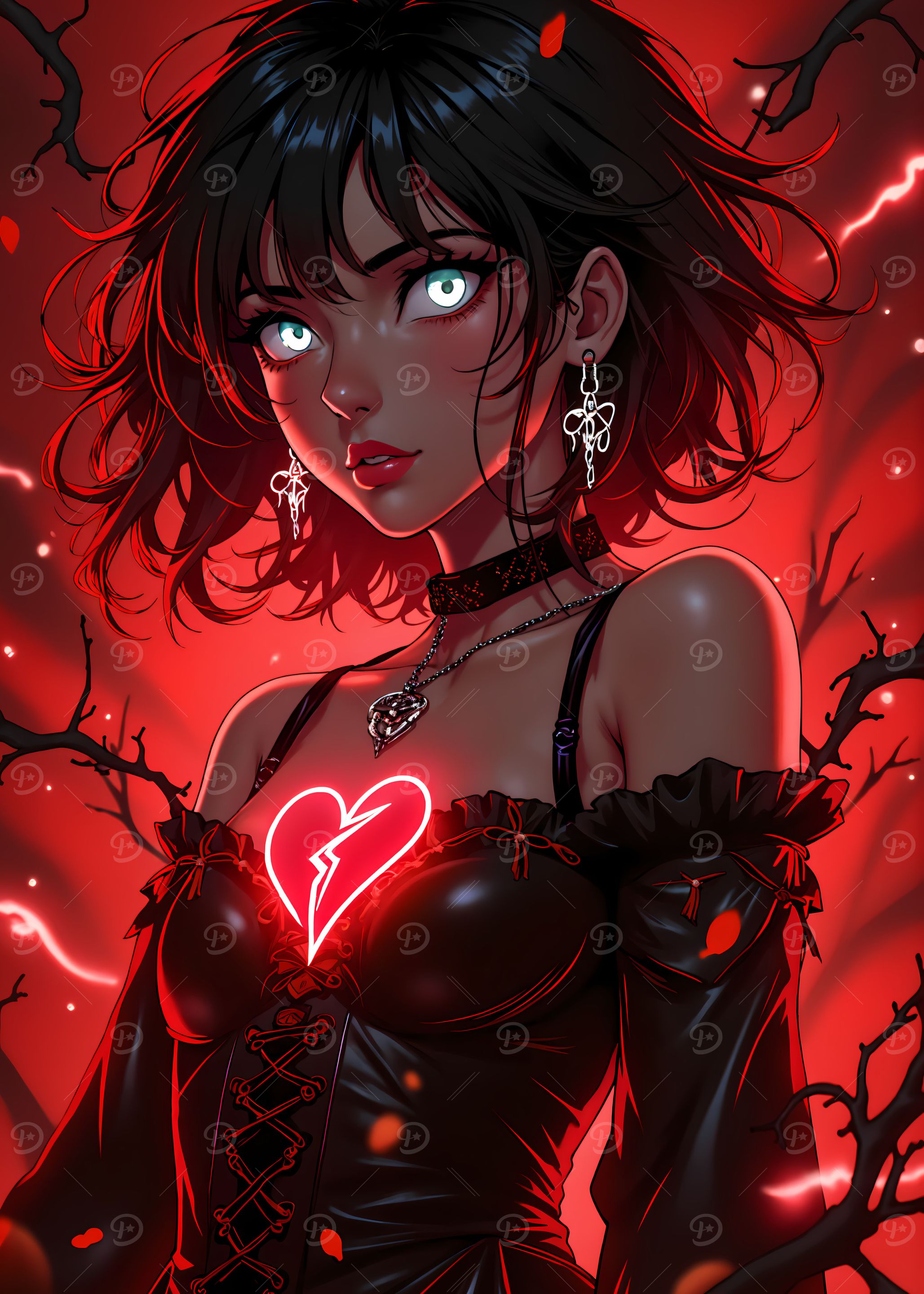 Anime Girl with Broken Heart