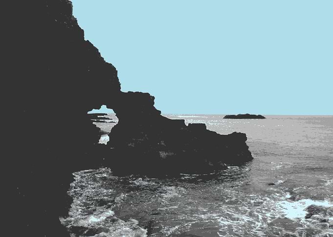 Coastal Rock Formation with Ocean View