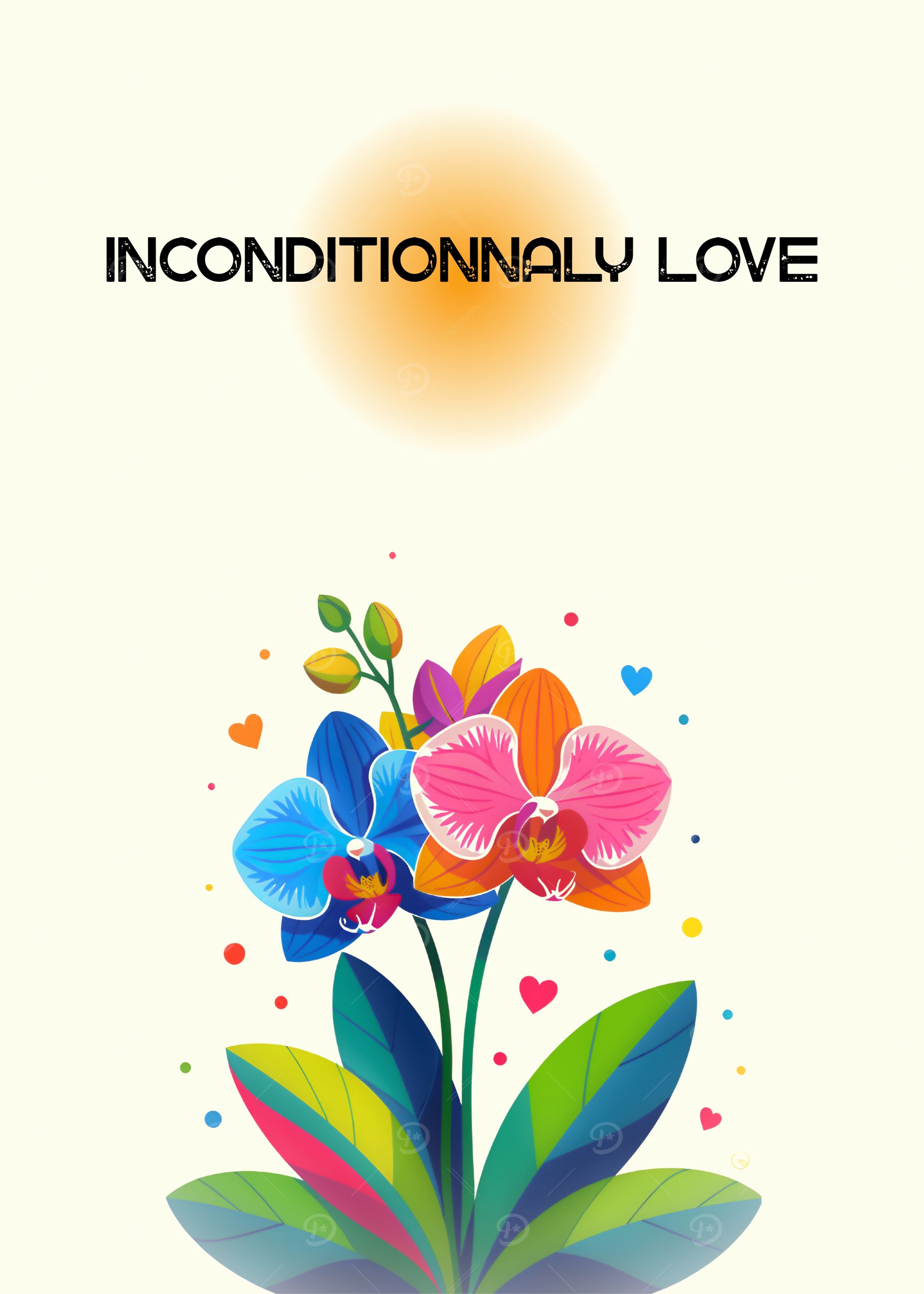 Unconditionally Love Floral Illustration