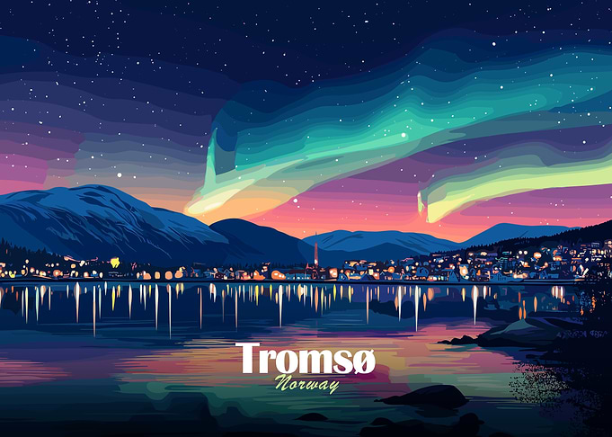 Tromsø Norway Aurora Borealis Nightscape