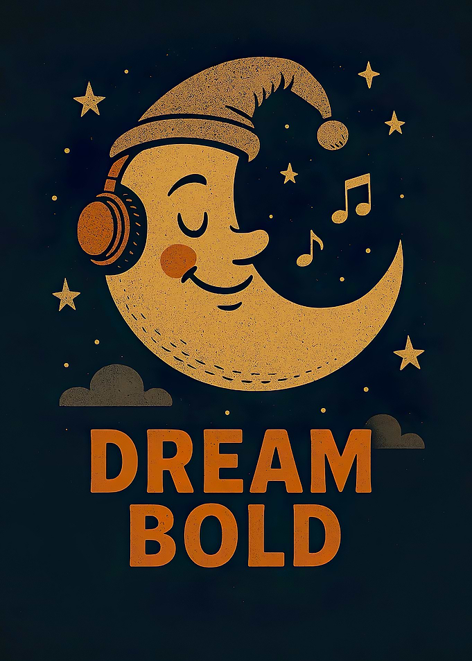 Dream Bold Moon Illustration