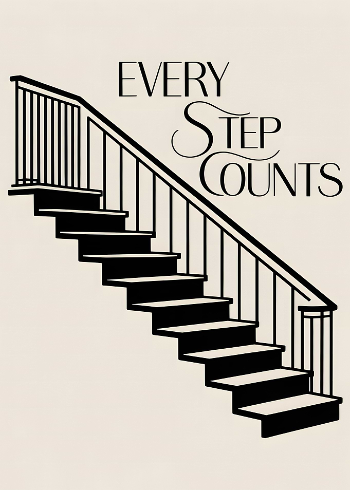 Every Step Counts Staircase Art