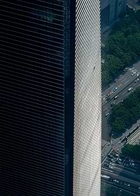 Shanghai Skyscraper Facade and Cityscape View