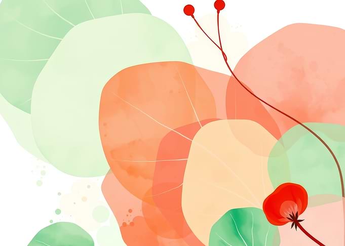 Abstract Watercolor Floral Design