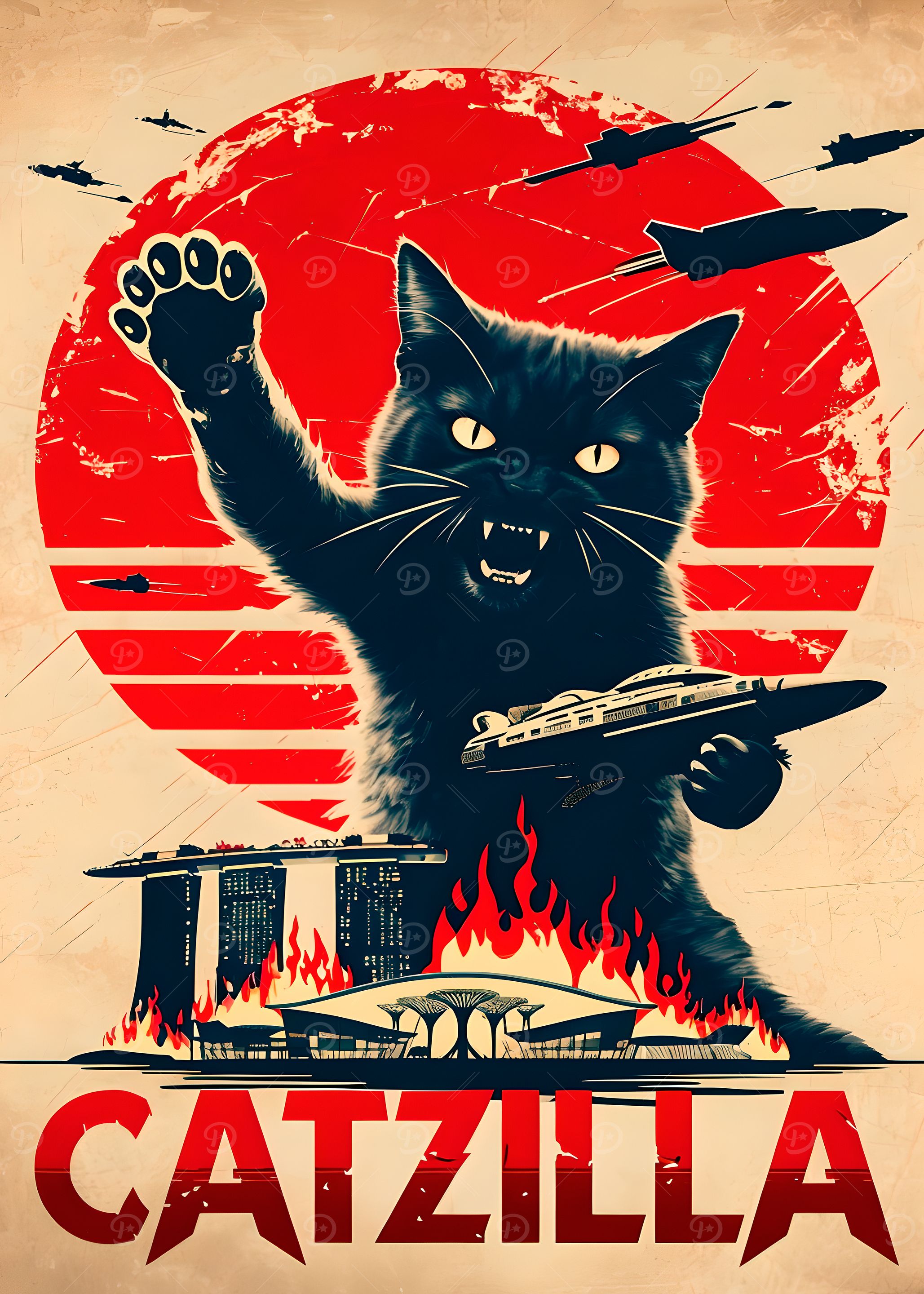 Catzilla Poster Art