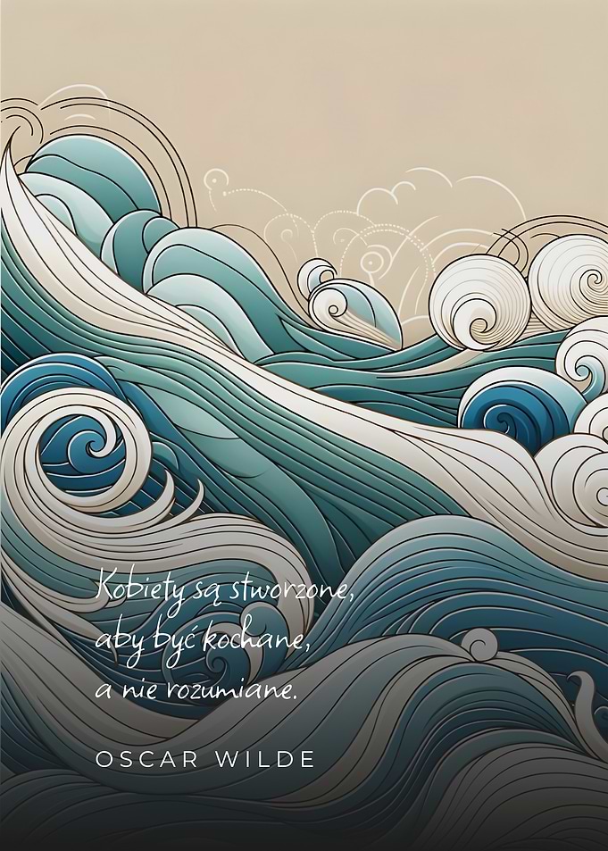 Ocean Waves with Oscar Wilde Quote