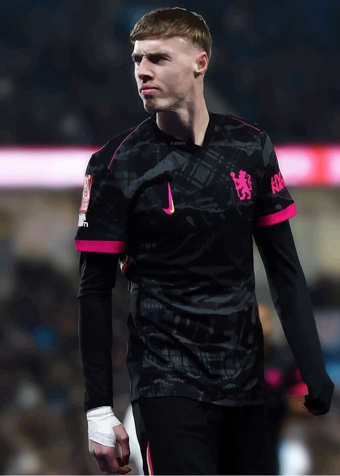 Soccer Player in Black and Pink Jersey