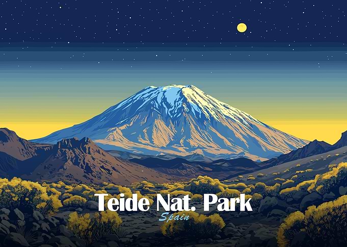 Teide National Park, Spain at Night