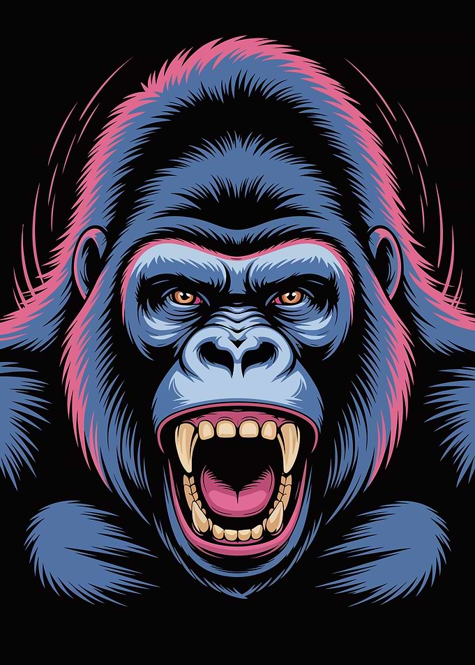 Angry Gorilla Illustration