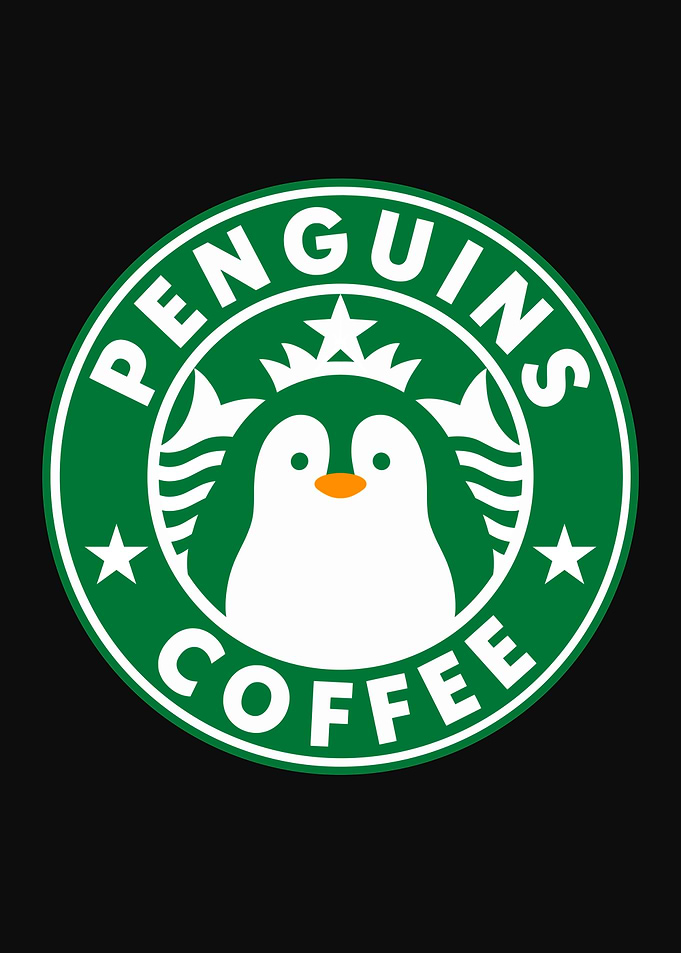 Penguins Coffee Logo Parody