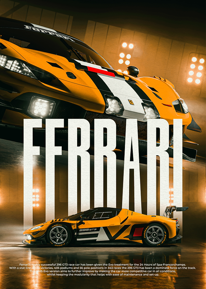 Ferrari 296 GT3 Race Car