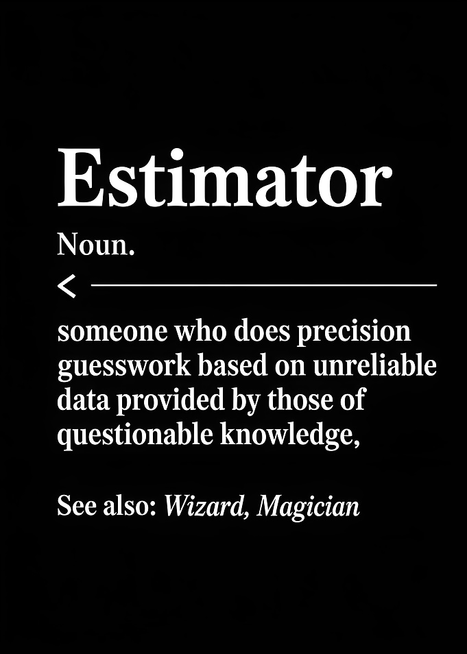 Estimator Definition Funny Job Title