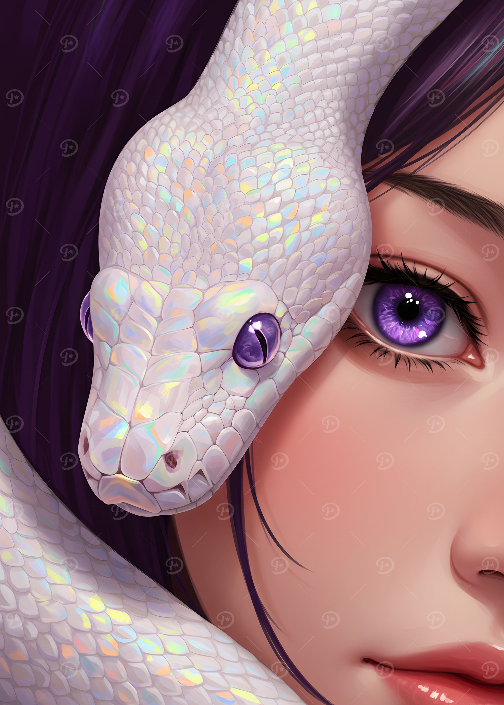 Albino Snake Girl