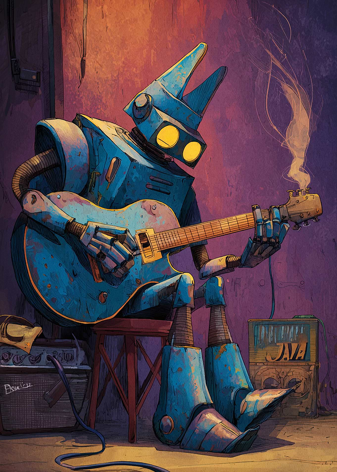 Robot Playing Guitar