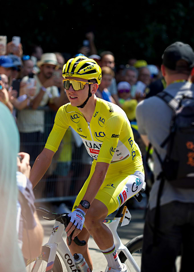 Cycling Champion in Yellow Jersey