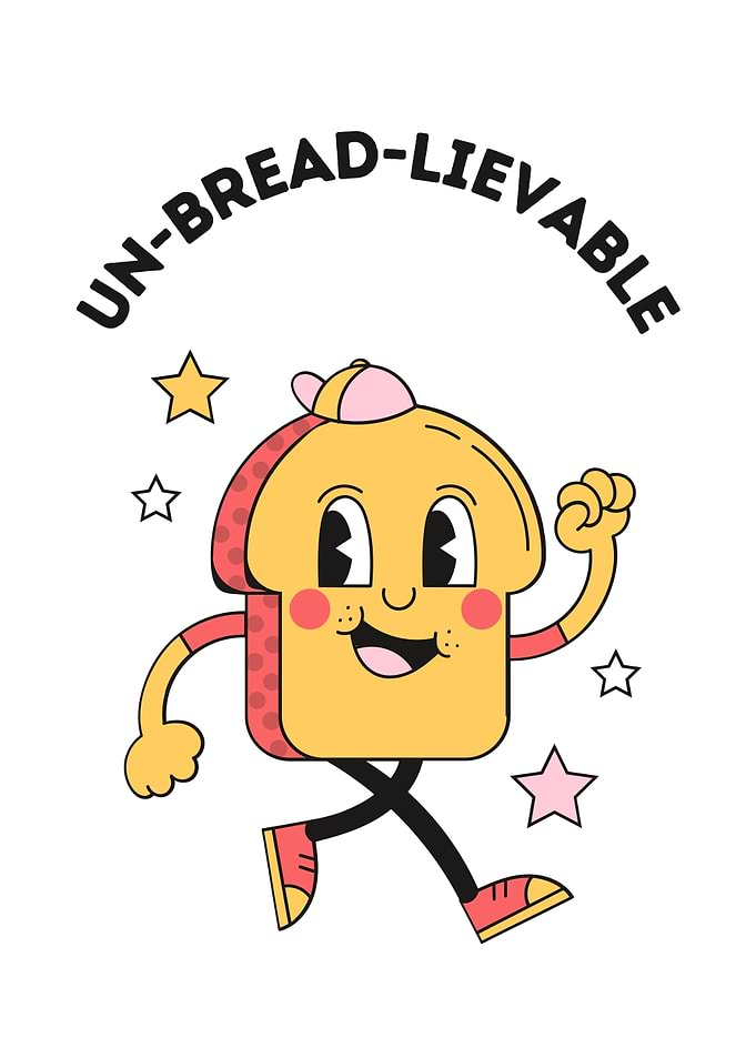 Un-bread-lievable Cartoon Bread Character