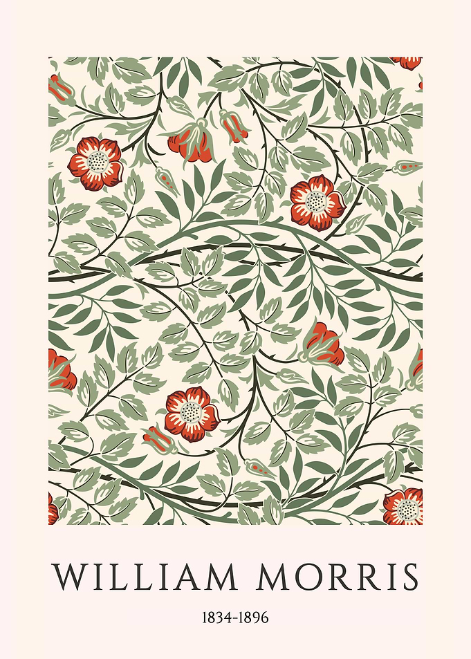 William Morris Floral Pattern Art Print