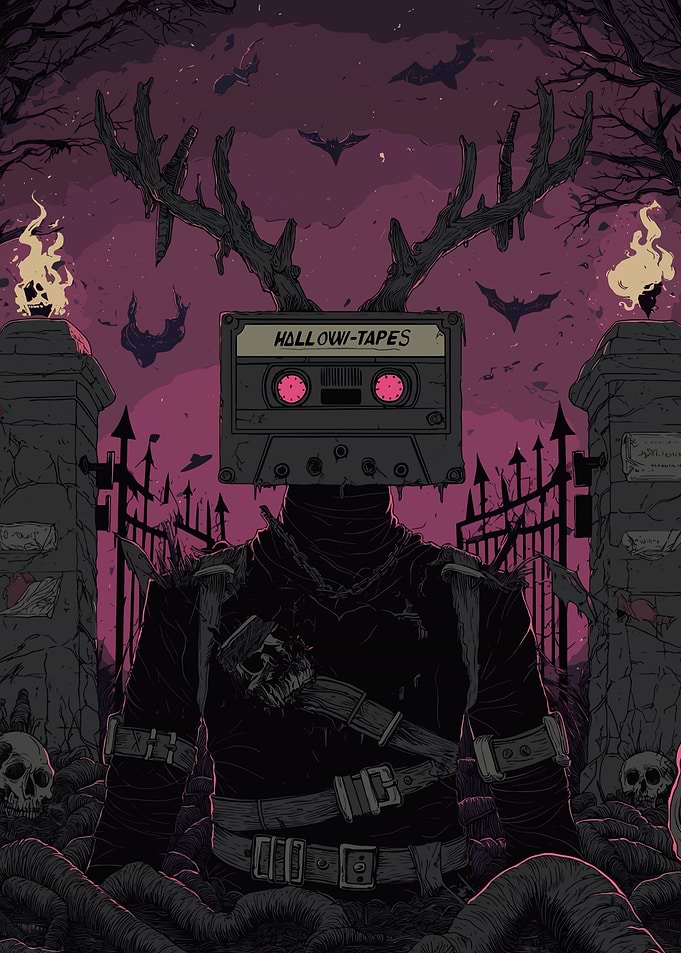Hallowi-Tapes Cassette Head Character