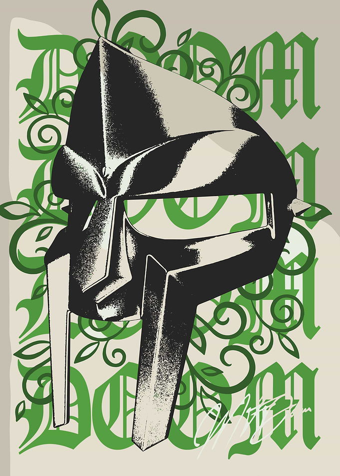 MF DOOM Mask Illustration