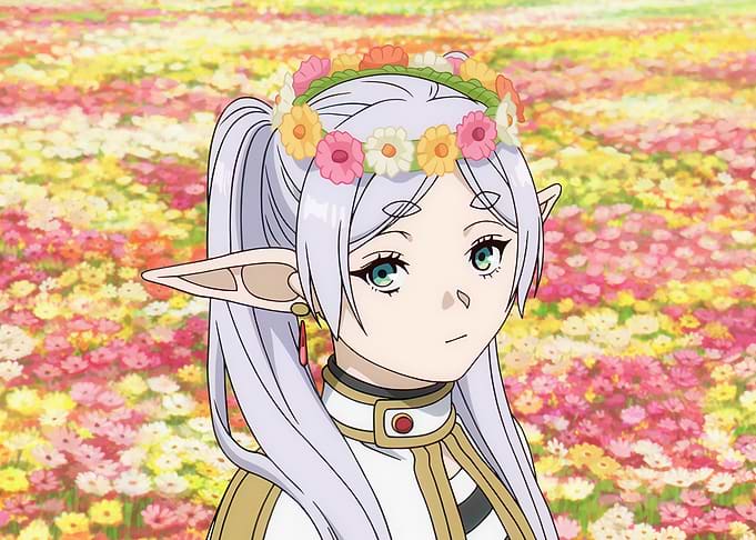 Frieren on a flowery meadow