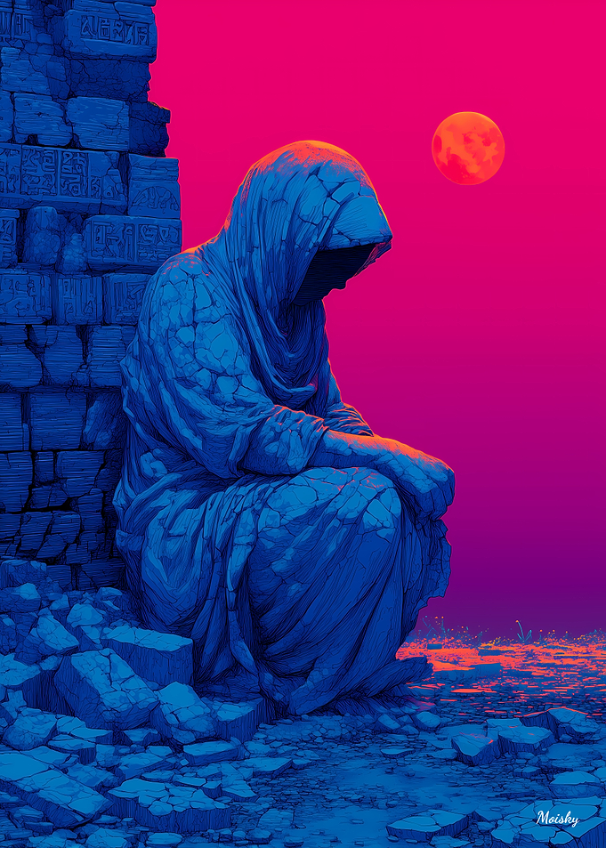 The One Who Waited Forever – Hooded Fantasy Art Print