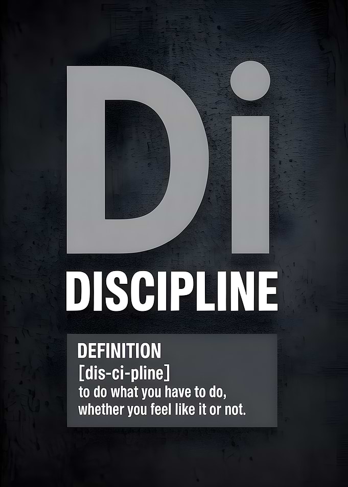 Discipline Definition Motivational Poster