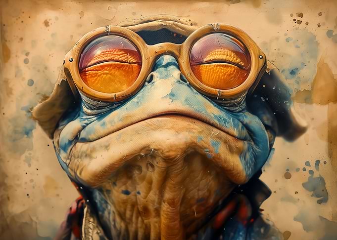 Desert Turtle – Cool Steampunk Lizard in Goggles
