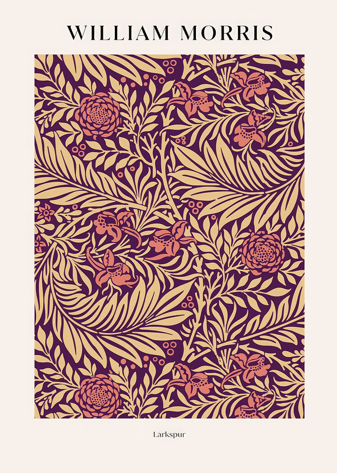 William Morris Larkspur Floral Pattern