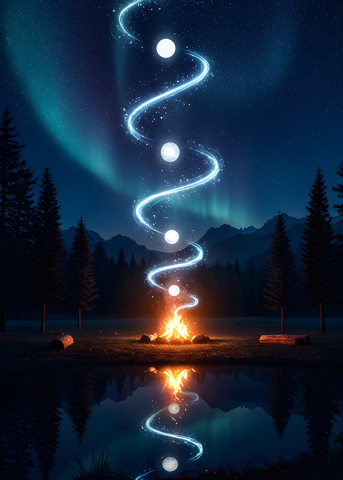 magical Campfire energy spiral