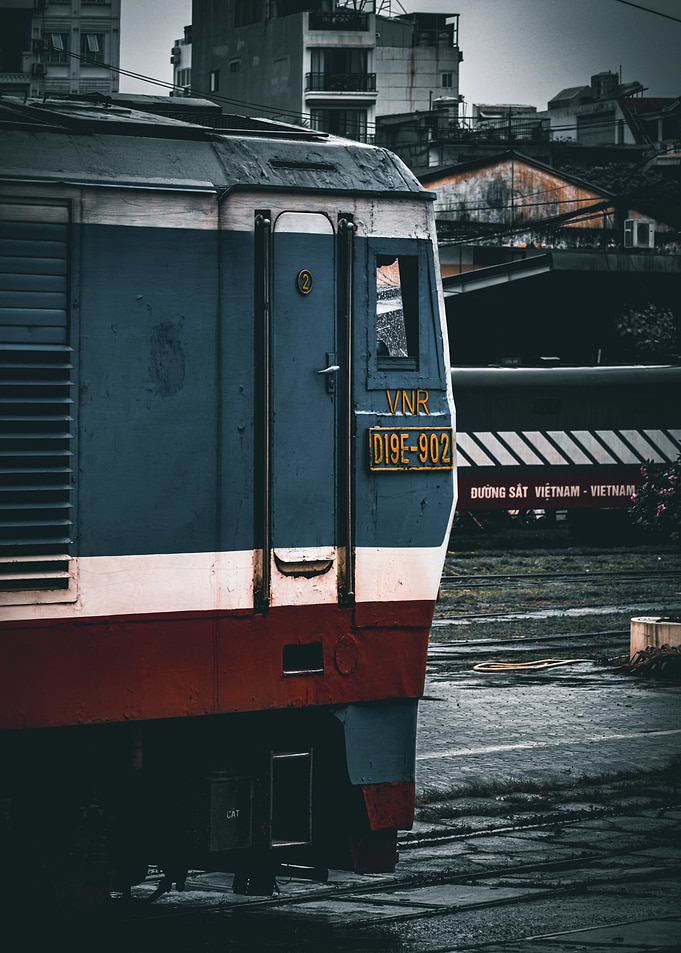Vintage Vietnamese Train Engine