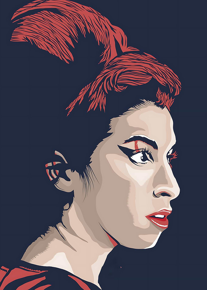 Amy Winehouse Portrait Illustration