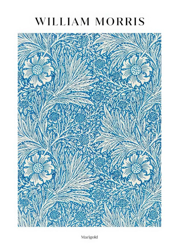 William Morris Marigold Floral Pattern