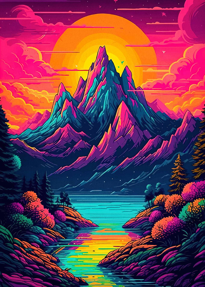 Mountain Landscape Sunset