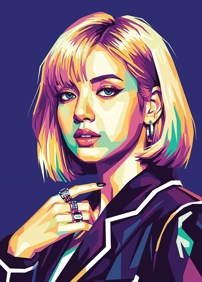 Lisa from Blackpink Pop Art Portrait