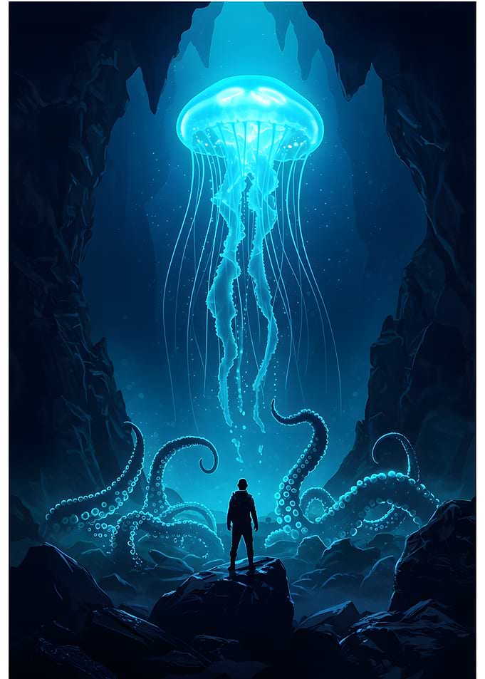 Deep Sea Giant Jellyfish